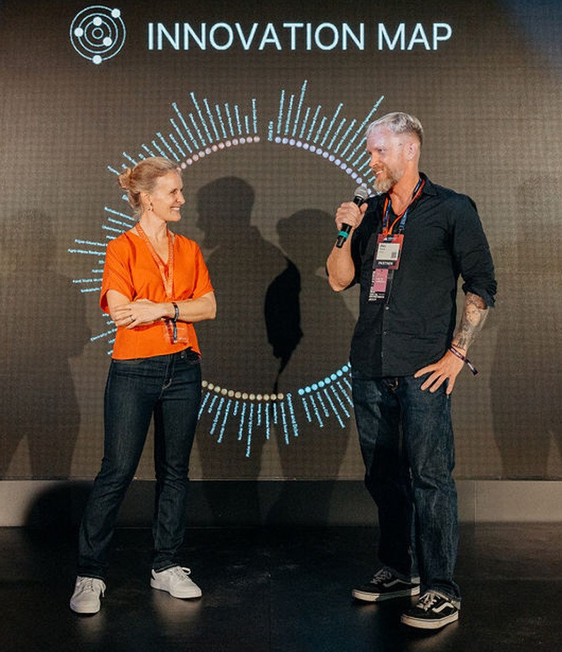 Alex Wippel in conversation on stage at Web Summit 2023 in Lisbon